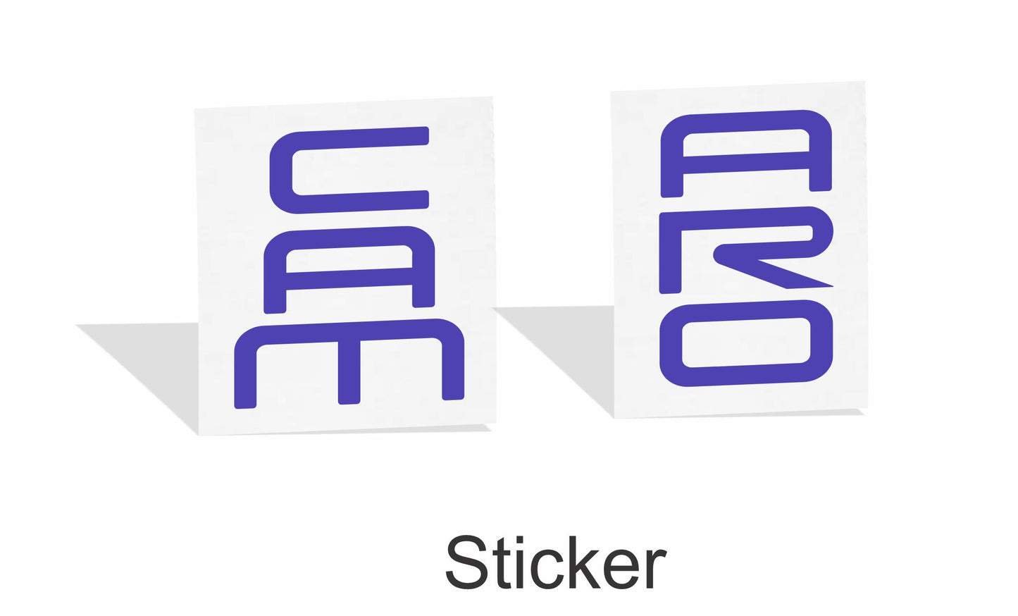 Front Lettering Inlay Decal - 93-02