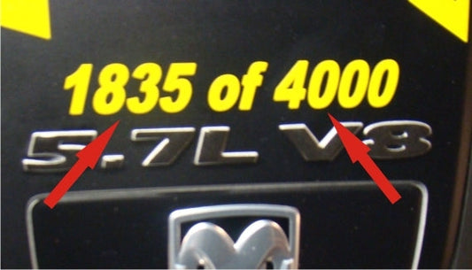 Limited Edition Numbering - Dodge